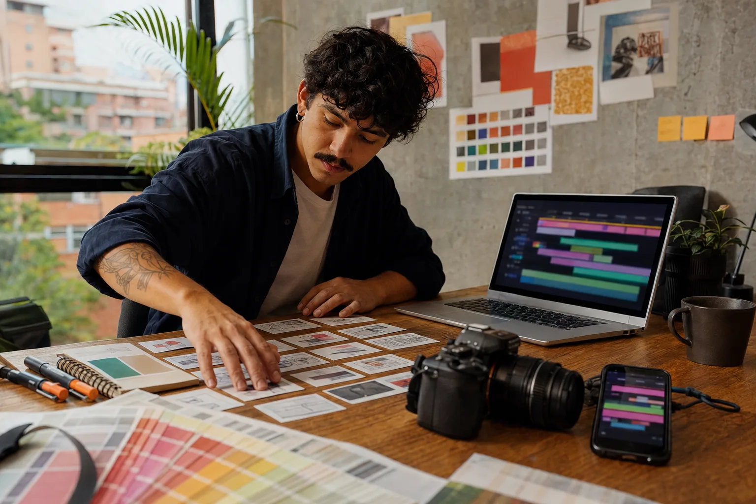 Planeación de una campaña de contenido con equipo creativo